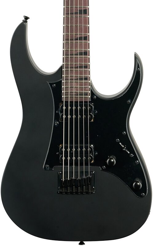 open zoom image for Ibanez GRGR131EX Gio Electric Guitar, Black Flat, Body Straight Front