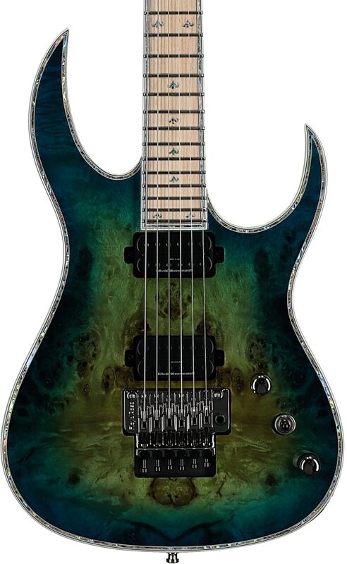 open zoom image for B.C. Rich Shredzilla Z6 Prophecy Exotic Floyd Rose Electric Guitar, Cyan Blue, Body Straight Front