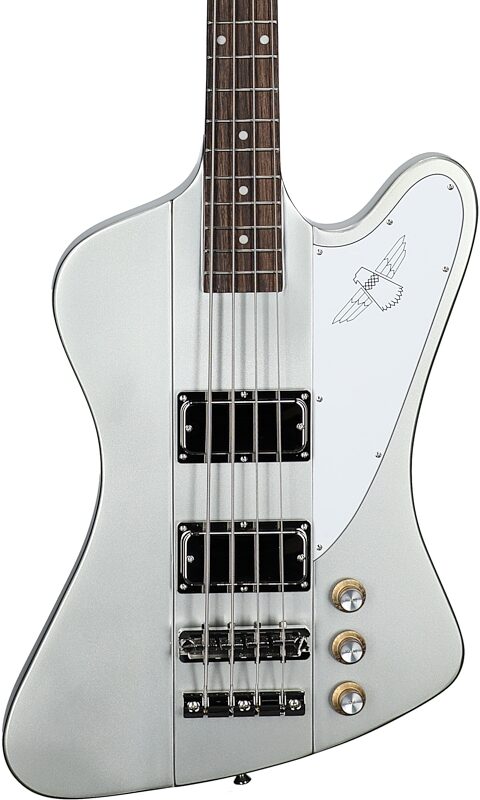 open zoom image for Epiphone Thunderbird '64 Electric Bass (with Gig Bag), Silver Mist, with Gig Bag, Body Straight Front