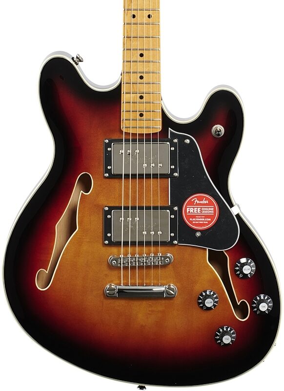 open zoom image for Squier Classic Vibe Starcaster Electric Guitar, with Maple Fingerboard, 3-Color Sunburst, Open Box (Very Good), Body Straight Front