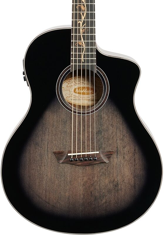 open zoom image for Washburn Bella Tono Vite S9V Acoustic-Electric Guitar, Charcoal Burst, Body Straight Front