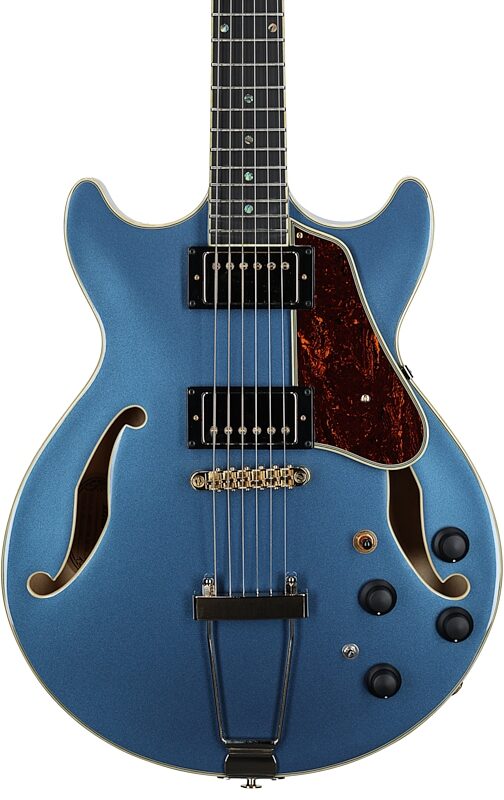 open zoom image for Ibanez Artcore Expressionist AMH90 Electric Guitar, Prussian Blue, Body Straight Front