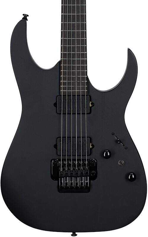 open zoom image for Ibanez RGRB620 Iron Label Electric Guitar, Black Flat, Body Straight Front