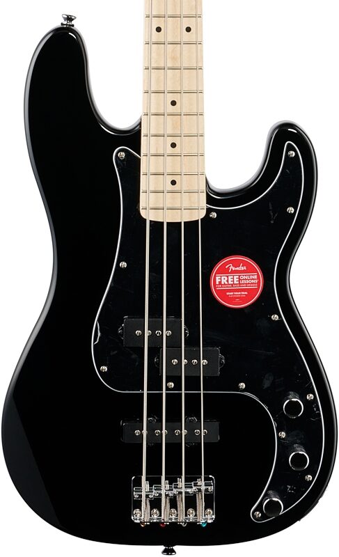 open zoom image for Squier Affinity Precision PJ Electric Bass, Maple Fingerboard, Black, Body Straight Front