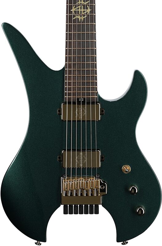 open zoom image for Schecter Synyster Gates 7 Headless Electric Guitar, 7-String, Oak Green Metallic, Body Straight Front