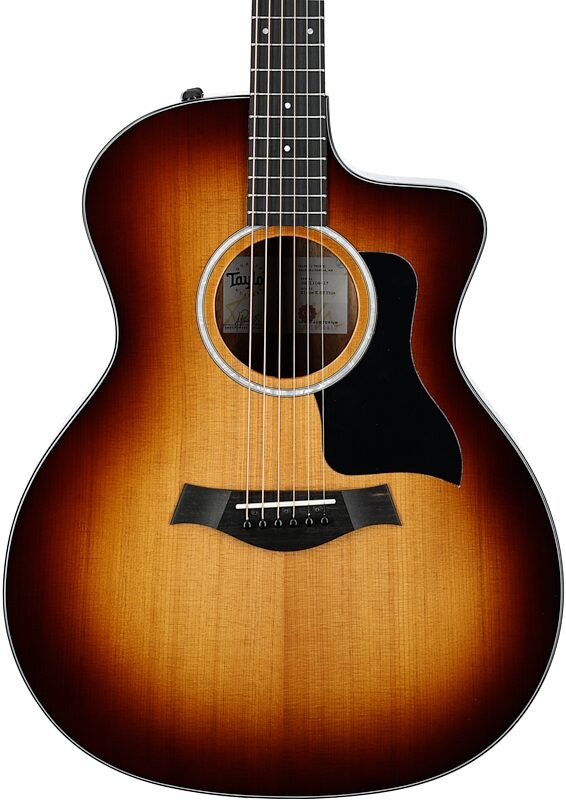 open zoom image for Taylor 214ce-K Plus Grand Auditorium Acoustic-Electric Guitar (with Aerocase), Shaded Edge Burst, Body Straight Front