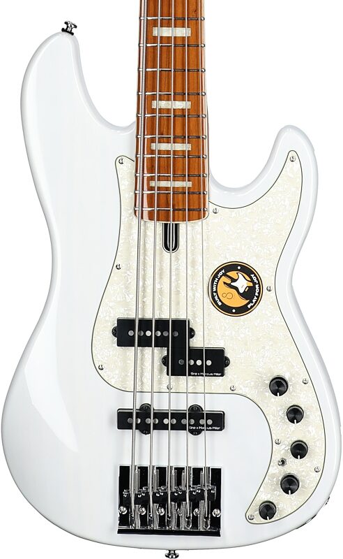open zoom image for Sire Marcus Miller P8 Bass Guitar, 5-String, White Blonde, Body Straight Front
