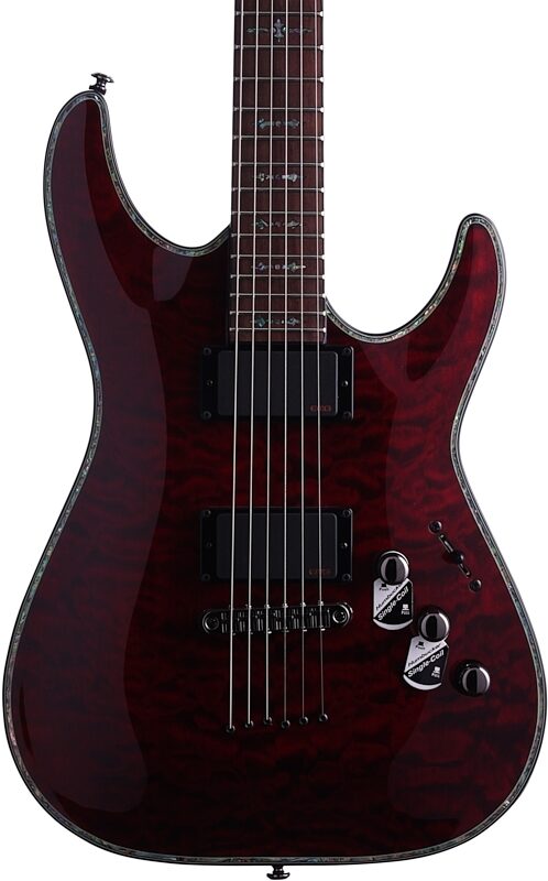 open zoom image for Schecter C-1 Hellraiser Electric Guitar, Black Cherry, Body Straight Front