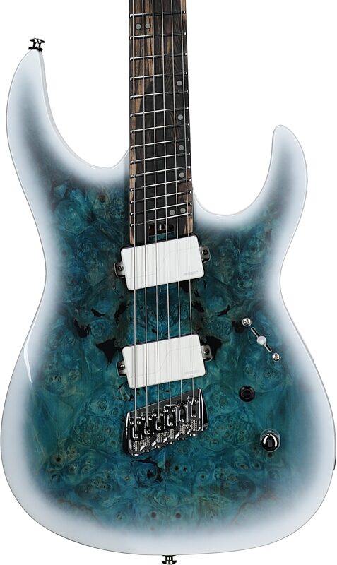 open zoom image for Legator Ninja 6 OD Multi-Scale Electric Guitar, Arctic Blue, Body Straight Front