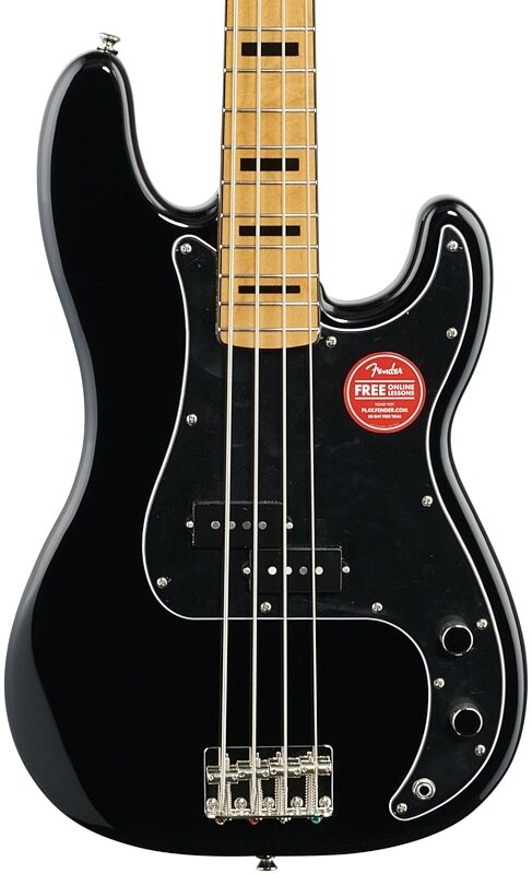 open zoom image for Squier Classic Vibe '70s Precision Electric Bass, with Maple Fingerboard, Black, Body Straight Front