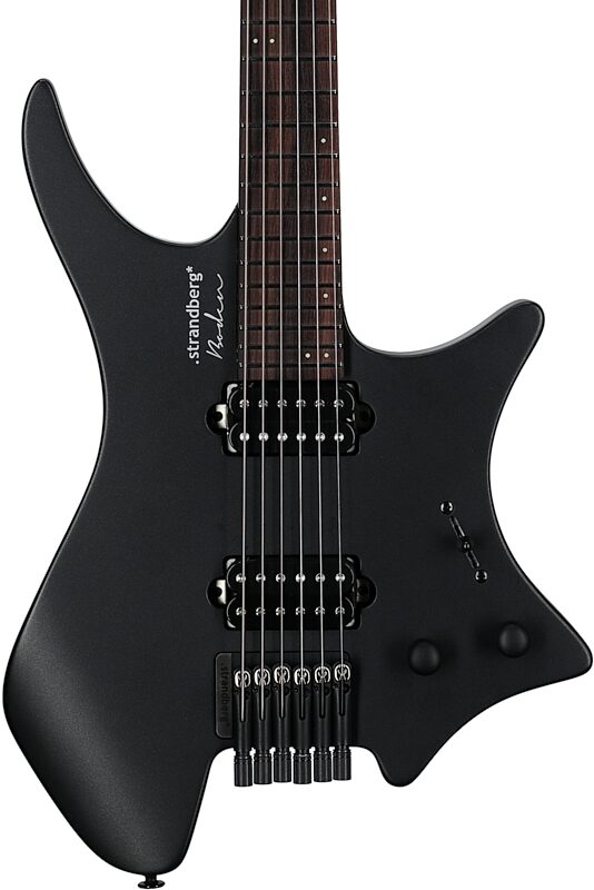 open zoom image for Strandberg Boden Essential 6 Electric Guitar (with Gig Bag), Black Granite, Body Straight Front