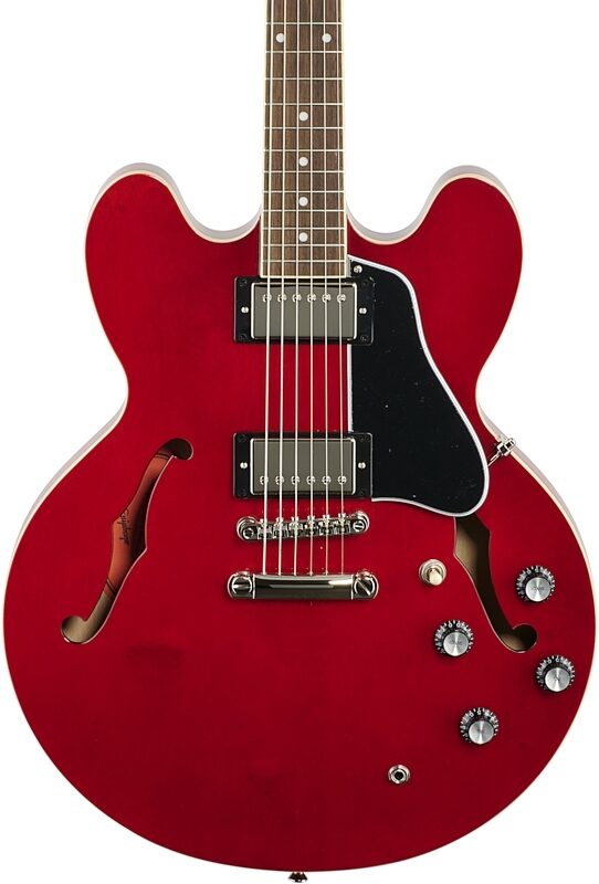 open zoom image for Epiphone ES-335 Electric Guitar, Cherry, Body Straight Front