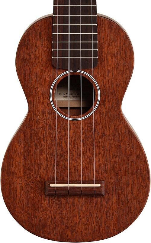 open zoom image for Martin S1 Soprano Ukulele (with Gig Bag), Natural, Body Straight Front