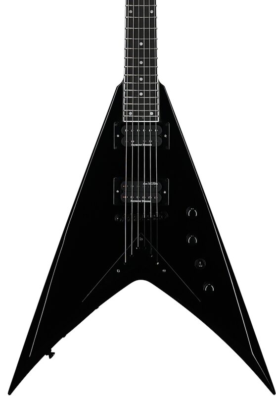 open zoom image for Kramer Dave Mustaine Vanguard Electric Guitar (with Case), Ebony, Body Straight Front