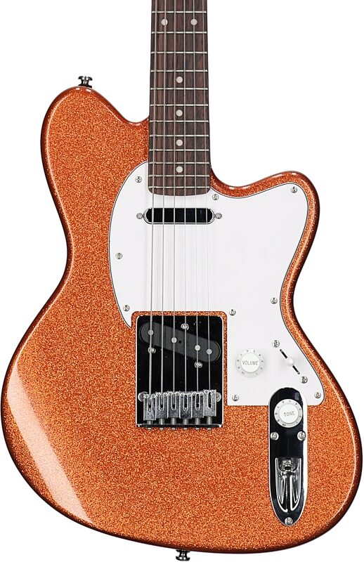 open zoom image for Ibanez Yvette Young YY20 Electric Guitar, Orange Cream Sparkle, Body Straight Front