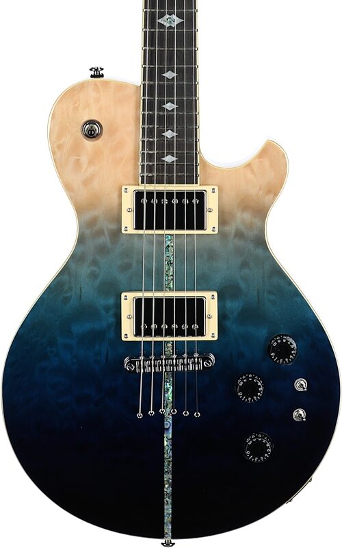 open zoom image for Michael Kelly Patriot Instinct SB Mod Shop Duncan Slim Body Electric Guitar, Blue Fade, Open Box (Very Good), Body Straight Front