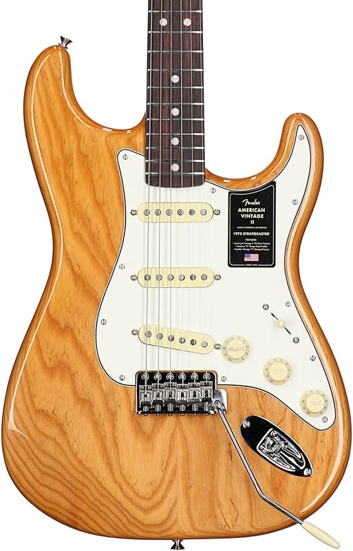 open zoom image for Fender American Vintage II 1973 Stratocaster Electric Guitar, Rosewood Fingerboard (with Case), Aged Natural, Body Straight Front