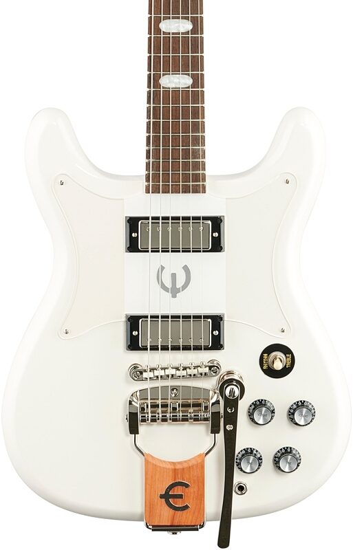 open zoom image for Epiphone Crestwood Custom Electric Guitar, Polaris White, Body Straight Front