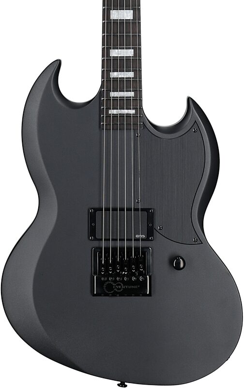 open zoom image for ESP LTD Viper-1001 EverTune Electric Guitar, Charcoal Metallic Satin, Body Straight Front