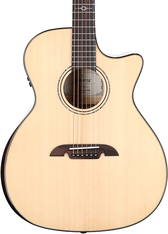 open zoom image for Alvarez AGFM80CEAR Artist Elite Grand Auditorium Acoustic-Electric Guitar, Natural, Body Straight Front