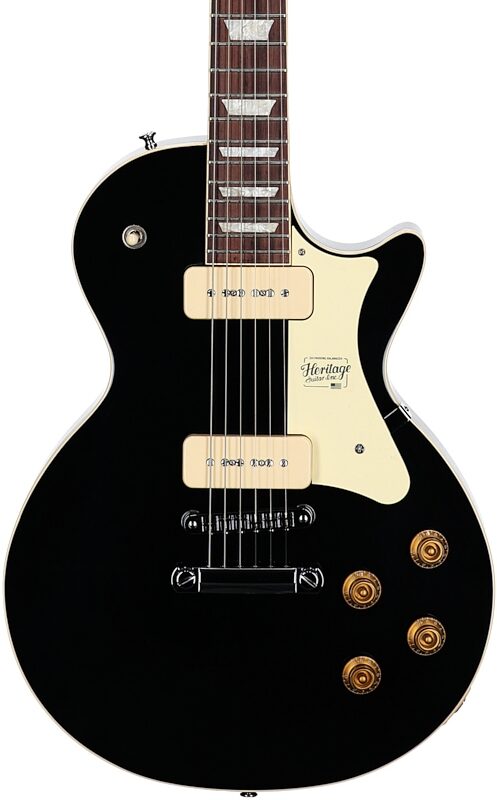 open zoom image for Heritage Standard H-150 P90 Electric Guitar (with Case), Ebony, Body Straight Front