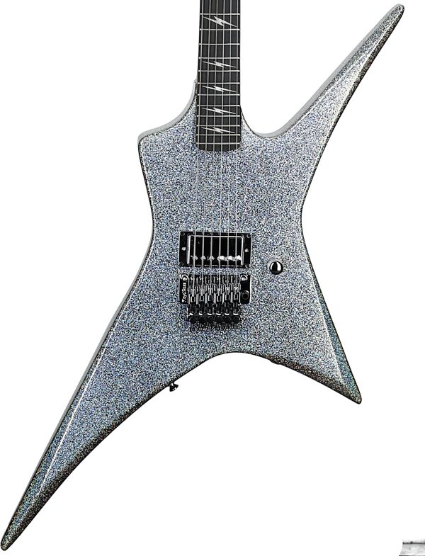 open zoom image for Kramer Lzzy Hale Voyager Electric Guitar (with Case), Black Diamond Holographic Sparkle, Body Straight Front