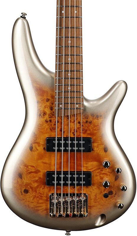 open zoom image for Ibanez SR405EPBDX Electric Bass Guitar, 5-String, Gold Metallic Burst, Body Straight Front