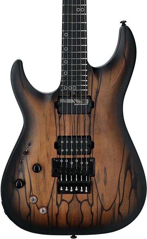 open zoom image for Schecter C-1 FR-S Pale Moon Ebony Electric Guitar, Left-Handed, Natural Satin Black Burst, Body Straight Front