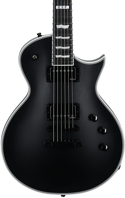 open zoom image for ESP E-II Eclipse Electric Guitar (with Case), Black Satin, Body Straight Front