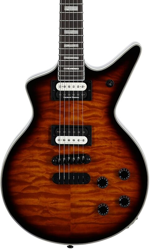 open zoom image for Dean Cadillac Select Quilt Top Electric Guitar, Trans Brazilian, Body Straight Front