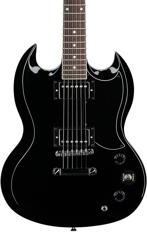 open zoom image for Epiphone SG Tribute Electric Guitar, Ebony, Body Straight Front