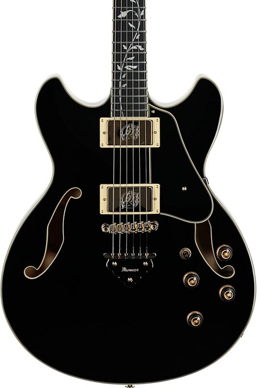 open zoom image for Ibanez AS93SP Artcore Expressionist Electric Guitar, Black, Body Straight Front
