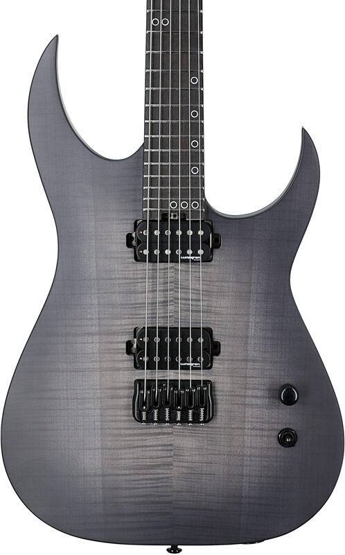 open zoom image for Schecter KM-6 MK-III Keith Merrow Legacy Electric Guitar, Tri-Black Burst, Body Straight Front