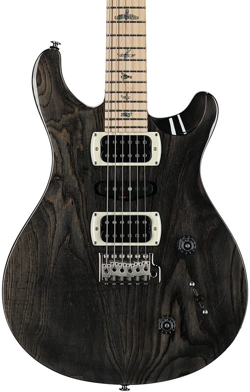 open zoom image for PRS Paul Reed Smith SE Swamp Ash Special v3 Electric Guitar (with Gig Bag), Charcoal, Body Straight Front