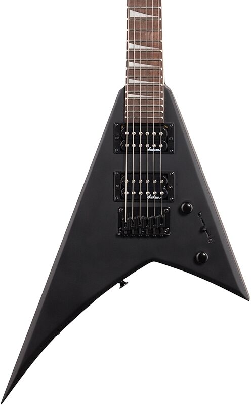 open zoom image for Jackson JS Series RR Minion JS1X 2/3-Scale Electric Guitar, Satin Black, Body Straight Front