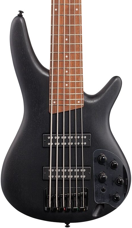 open zoom image for Ibanez SR306E Electric Bass, 6-String, Weathered Black, Body Straight Front