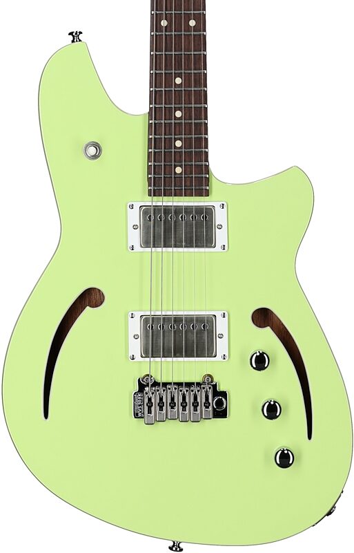 open zoom image for Reverend Kingbolt Air HH Semi-Hollowbody Electric Guitar, Citrus Cream, Body Straight Front