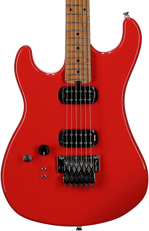 open zoom image for Kramer 84 HH FR Electric Guitar, Left-Handed, Maple Fingerboard (with Gig Bag), Radiant Red, Body Straight Front