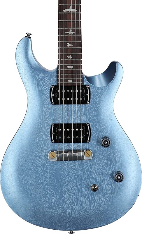 open zoom image for PRS Paul Reed Smith SE CE24 Standard Stoptail Electric Guitar (with Gig Bag), Satin Ice Blue Metallic, Body Straight Front