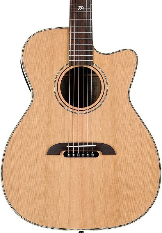 open zoom image for Alvarez WY1 Yairi Folk Cutaway Acoustic-Electric Guitar (with Case), Natural, Body Straight Front