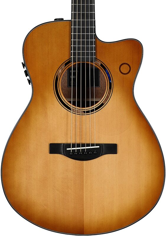 open zoom image for Yamaha TAS3 C TransAcoustic Cutaway Acoustic-Electric Guitar (with Gig Bag), Sand Burst, Body Straight Front