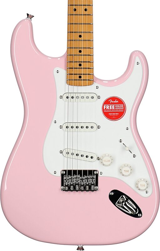 open zoom image for Squier Classic Vibe '50s Stratocaster HT Electric Guitar, with Maple Fingerboard, Shell Pink, Body Straight Front