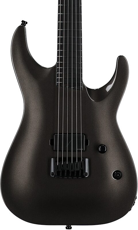 open zoom image for ESP LTD Mick Thomson MT-I Electric Guitar (with Case), Obsidian Metallic, Body Straight Front