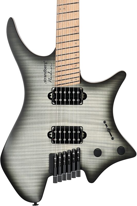 open zoom image for Strandberg Boden Original NX6 Electric Guitar (with Gig Bag), Charcoal Black, Body Straight Front