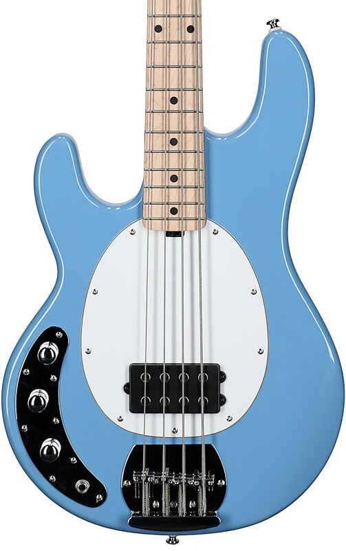 open zoom image for Sterling by Music Man SUB StingRay Electric Bass, Left-Handed, Chopper Blue, Hard Maple Fretboard, Body Straight Front