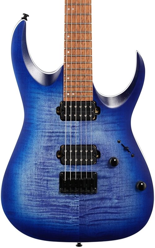 open zoom image for Ibanez RGA42FM Electric Guitar, Blue Lagoon Burst Flat, Body Straight Front