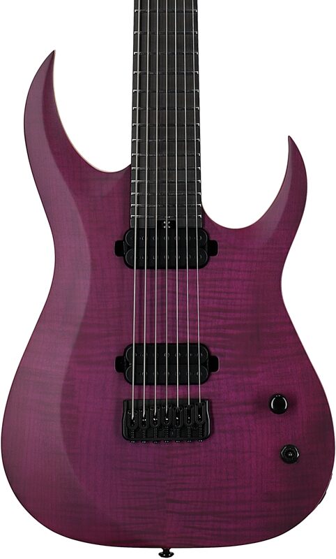 open zoom image for Schecter John Browne Tao-7 Electric Guitar, 7-String, Transparent Purple, Open Box (Very Good), Body Straight Front