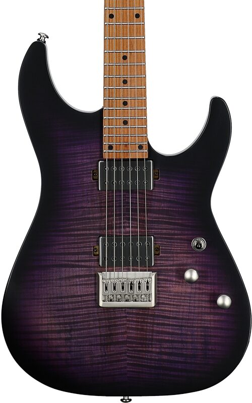 open zoom image for Schecter C-1 Standard Plus Electric Guitar, Maple Fingerboard, Transparent Purple Burst, Open Box (Very Good), Body Straight Front