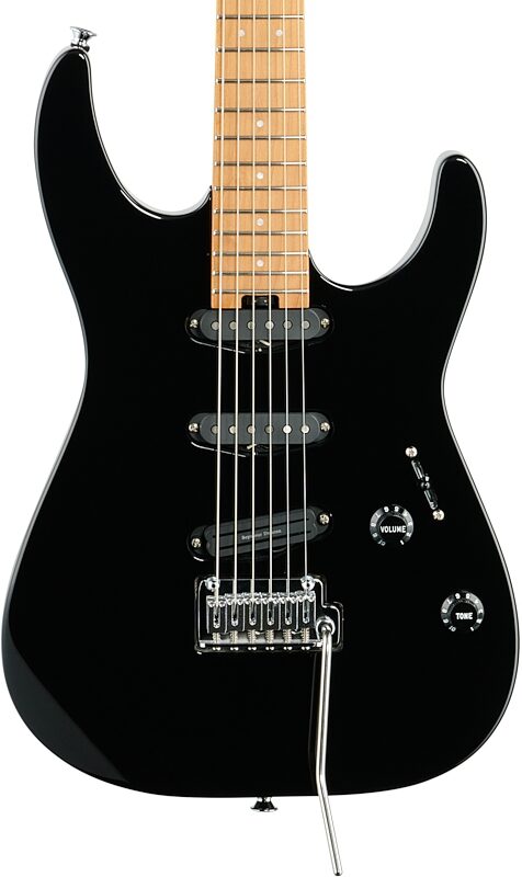 open zoom image for Charvel DK22 SSS 2PT CM Electric Guitar, Gloss Black, Body Straight Front