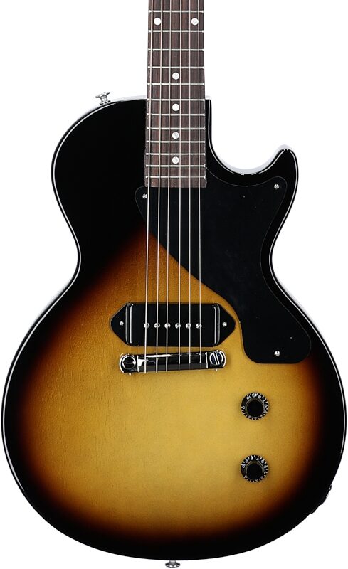 open zoom image for Gibson Les Paul Junior Vintage Electric Guitar (with Case), Tobacco Burst, Body Straight Front